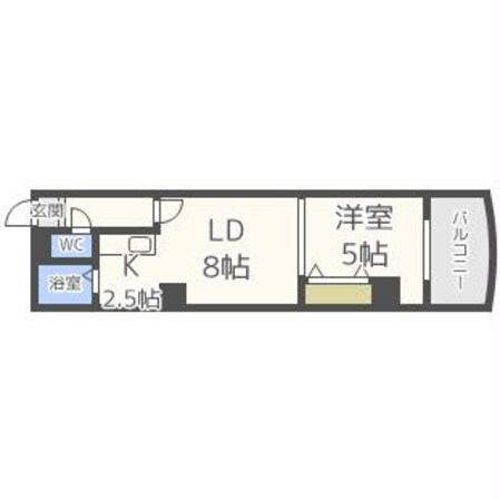 ミラバ札幌中央の物件間取画像